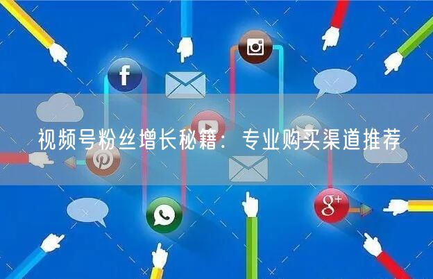 视频号粉丝增长秘籍:专业购买渠道推荐