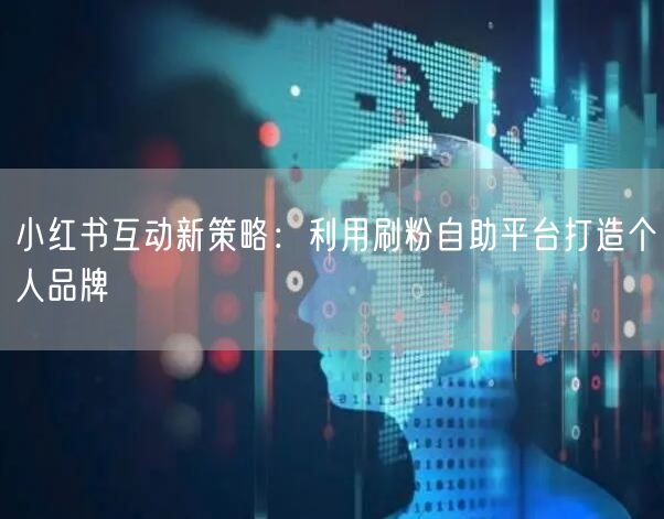 小红书互动新策略：利用刷粉自助平台打造个人品牌