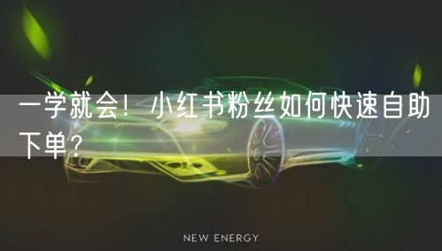 一学就会！小红书粉丝如何快速自助下单？